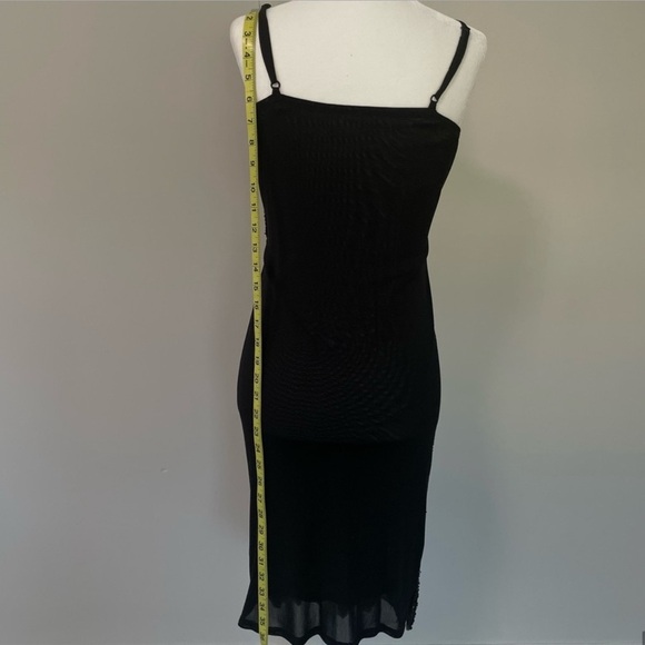 Elegant Black Beaded Gatsby Evening Dress 1920s Flapper Art Deco Cocktail Small - Picture 8 of 15